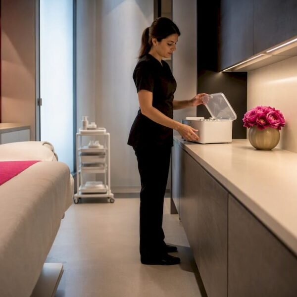 Cabina estetica dotata di superfici igieniche