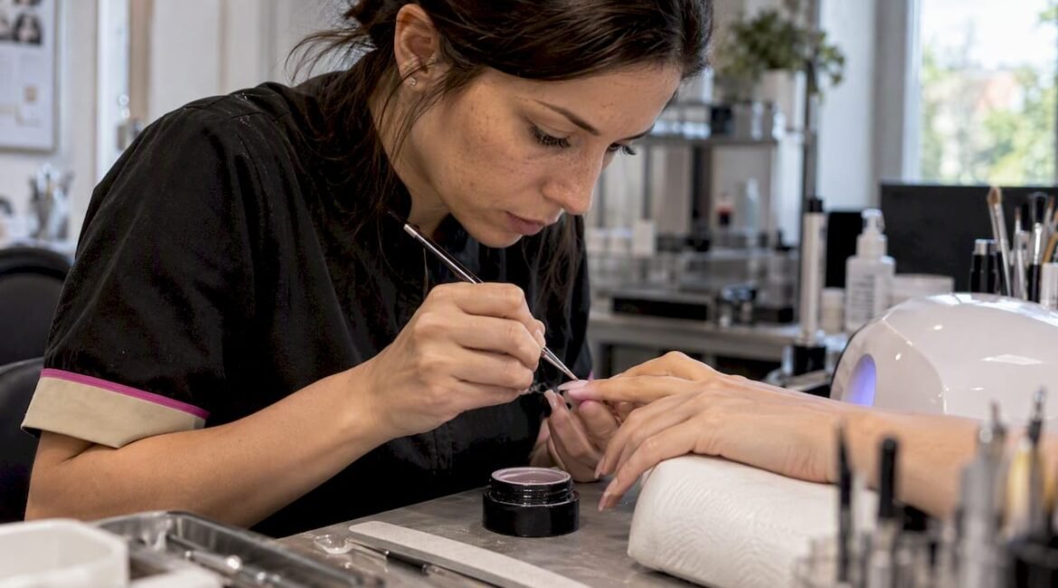 Ricostruzione in gel durante la modellatura dell’unghia