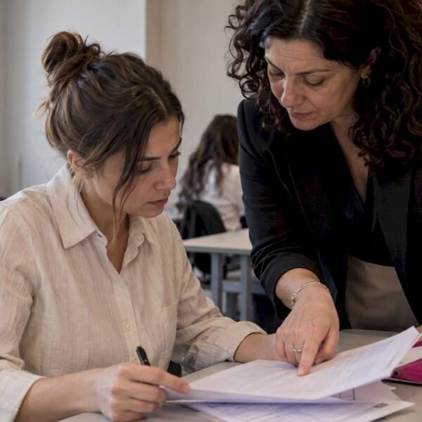 La candidata verifica i requisiti per l'iscrizione al corso